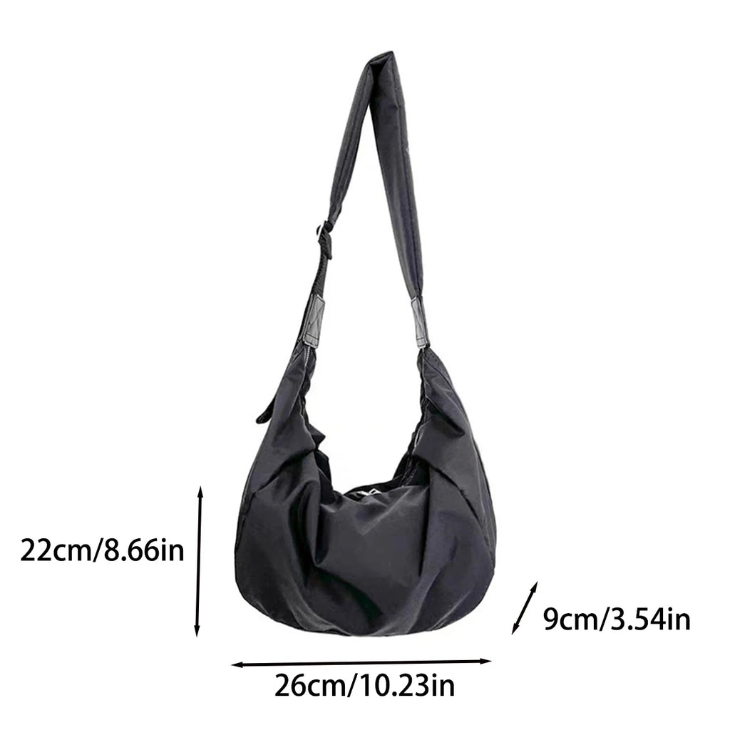 Fashion canvas down crossbody bag winter new large capacity dumpling bag down cotton casual simple shoulder bag 1