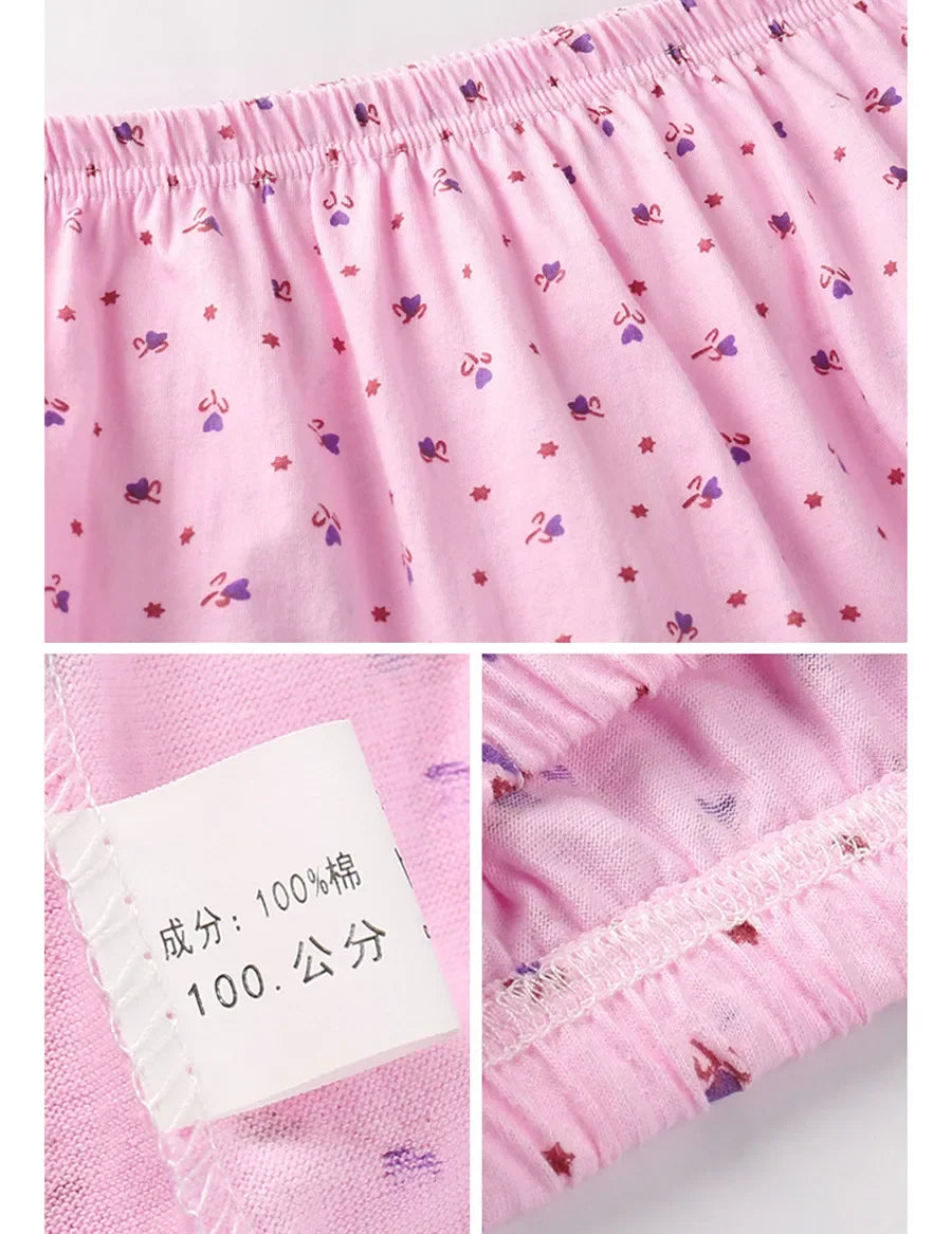 6ps/lot large size Boxer women cotton woman panties High Waist women's shorts Loose womens underwear Middleaged Boxers For Women