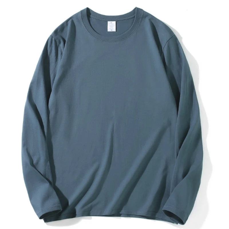 2026 Autumn Women Leisure Cotton Daily Long Sleeve Tops Lady Versatile Round Neck Baggy Clothes Female Concise Solid T-shirts