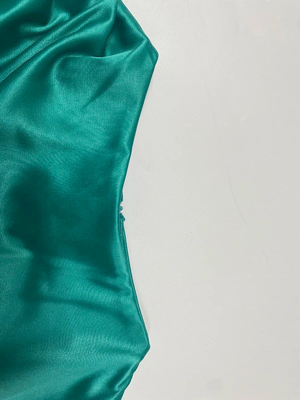 Modigirl Womans Summer Maxi Dresses Loose Green Short Sleeves Original Creation Party Evening Prom Dresses Women 2025 Summer New 5