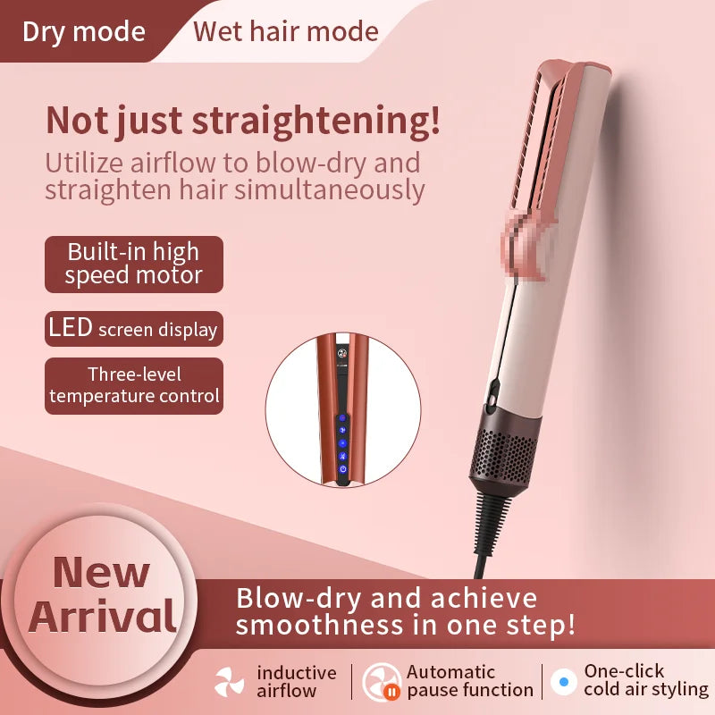 Hair straightener HT01 hair dryer Huaqiangbei straight board clamp straight hair negative ion does not damage hair dry and wet