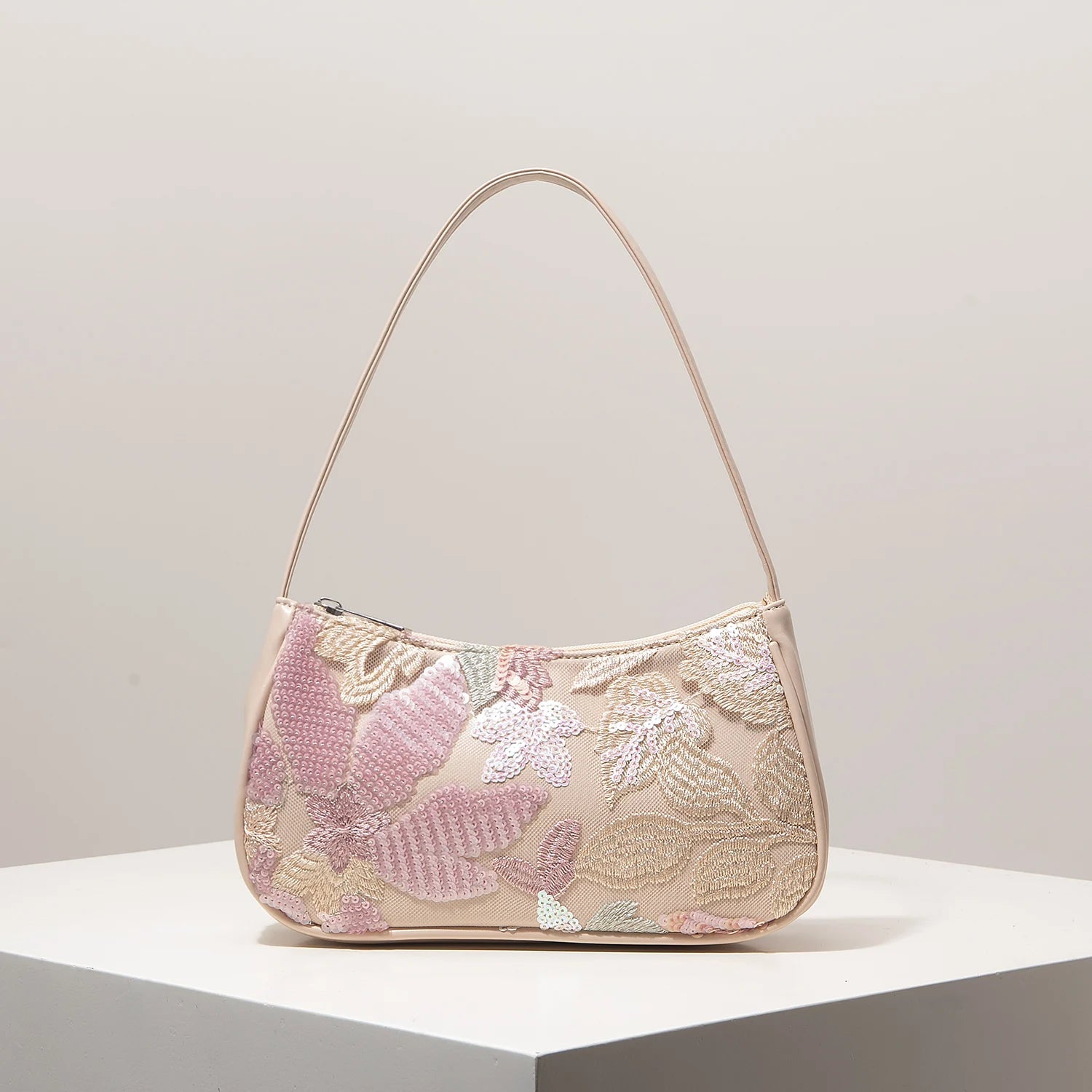 Shoulder Bag,Floral Pop,Sequin Bag,Embroidery,Gala Night,Party Outfits,Prom Bag,Wedding Items,Elegante,Valentine,Random Pattern
