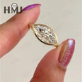 Wedding Customize Ring Marquise Shape 10k 14k 18k Gold Moissanite Diamond  Engagement Band Certificat Charms Anniversary Gift