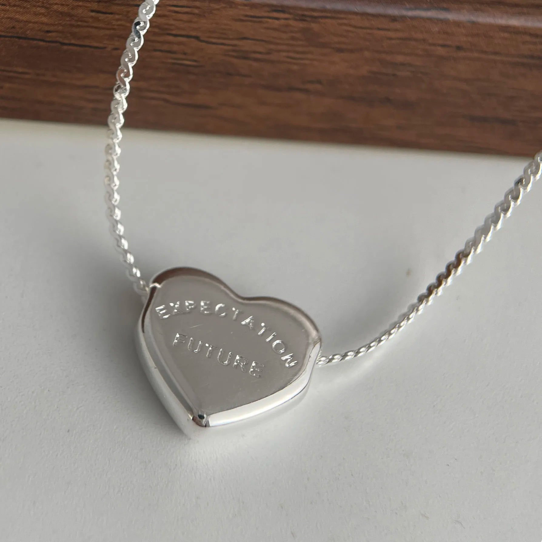 S925 Sterling Silver Necklaces For Women Simple Chain Fashion Minimalist Pendant Necklaces Letter Heart Necklace Birthday Gift
