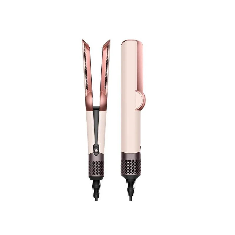 Professional 2-in-1 Negative Ion Hair Dryer & Straightener Long-Lasting Styling Tool Dual-Use Straightener for Wet or Dry Hair