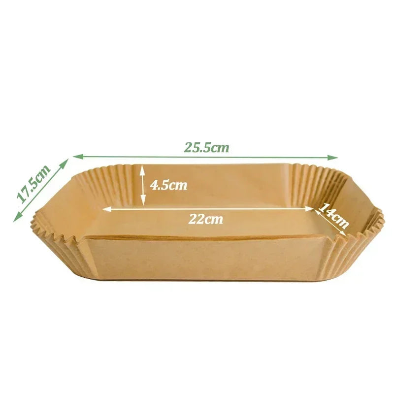 22x14 Disposable Air Fryer Paper Rectangular Air Fryer Baking Paper Non-stick Liners Dual Zone Air Fryer Accessories