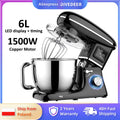 DIVEDEER 6L Multifunctional Household Dough Mixer Electric Chef Machine with Kneading Fermentation LCD Display for Home Kitchen