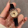 Fashionable new small dial square watch for women, Instagram niche watch design, simple retro British style quartz watch