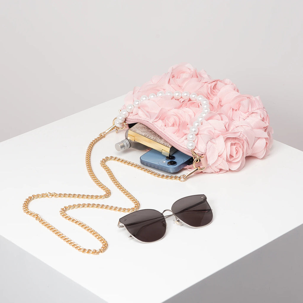 Bolsos Para Mujer,Pearl Bag,Floral Bag,Bridal Patry,Crossbody Bag,Carteras De Mujer Elegantes,Gifts for Women,Valentine Day