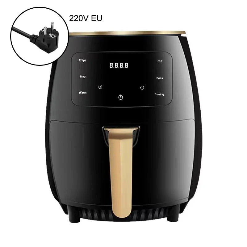 6L Air Fryer Multi-functional Intelligent Touch Screen Oven Large Capacity Electro Mechanical  Deep Fryer for Home  Airfryer 66