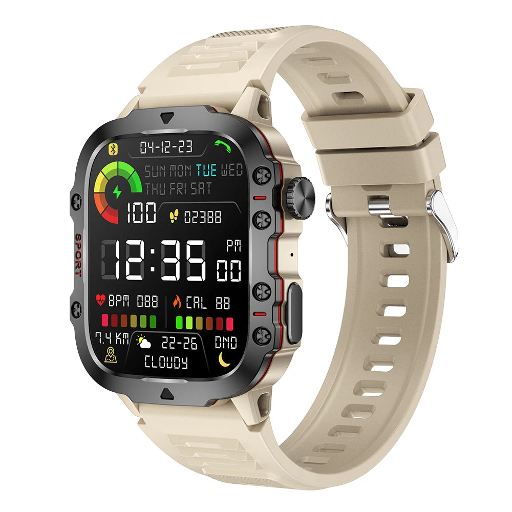 Original Military Men Smart Watches Wireless Call Fitness Clock IP68 Swim Waterproof Sport Smartwatch for Women IOS Android 2026