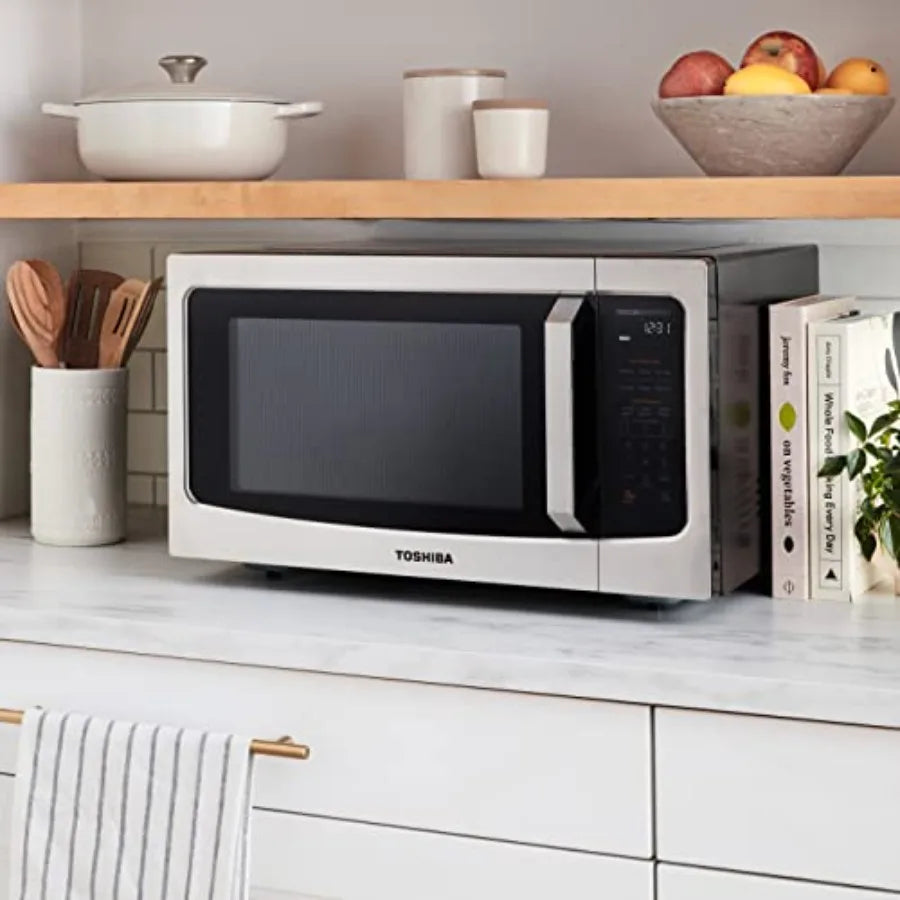 ML-EM45PIT SS Countertop Microwave Oven with Inverter Technology, Kitchen Essentials, Smart Sensor, Auto Defrost, 1.6 Cu.ft, 13