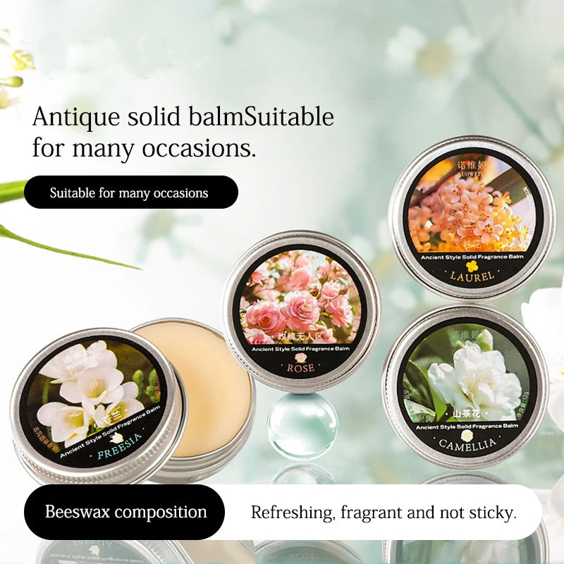 Solid Perfume 12g Long-lasting Fragrance Ladies Luxurious Solid Perfume Portable Perfume Mud,Valentine's Day Gifts Ancient Style