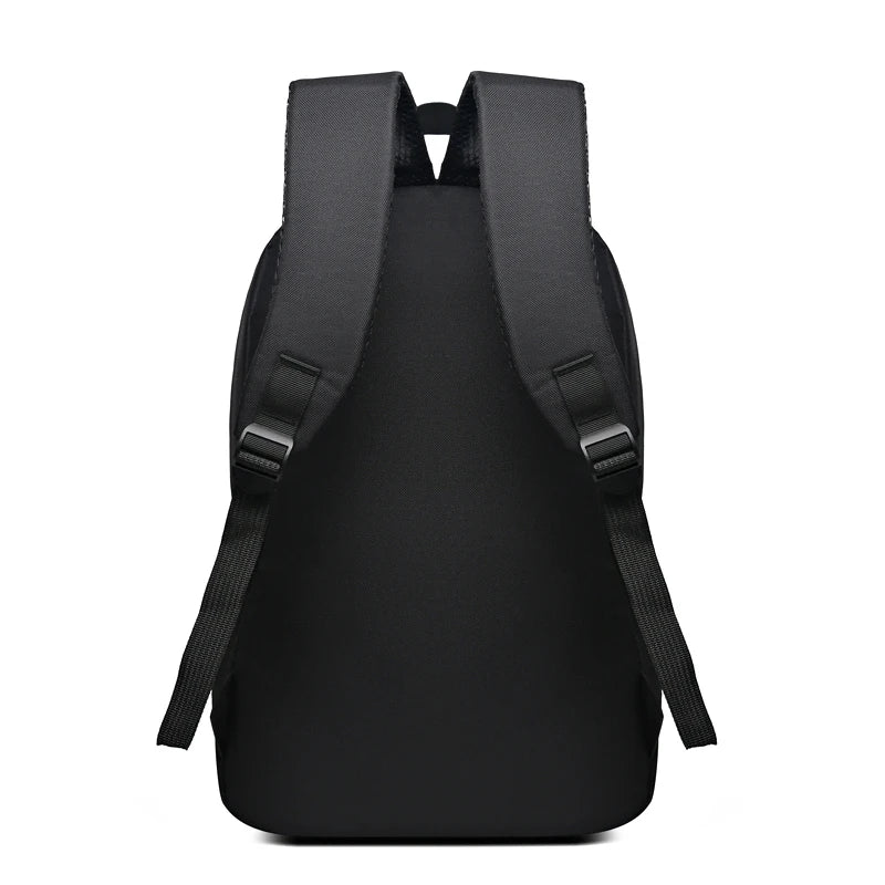 Neutral brand multi-layered backpack for men and women with various pockets,suitable for business trips.Made of nylon material.