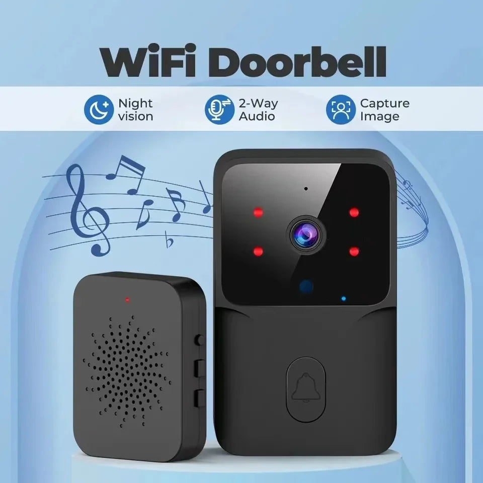 Tuya WiFi Video Doorbell Smart Home Door Bell Wireless Rechargeable Battery Outdoor HD Camera Two-Way Audio Visual Doorbell