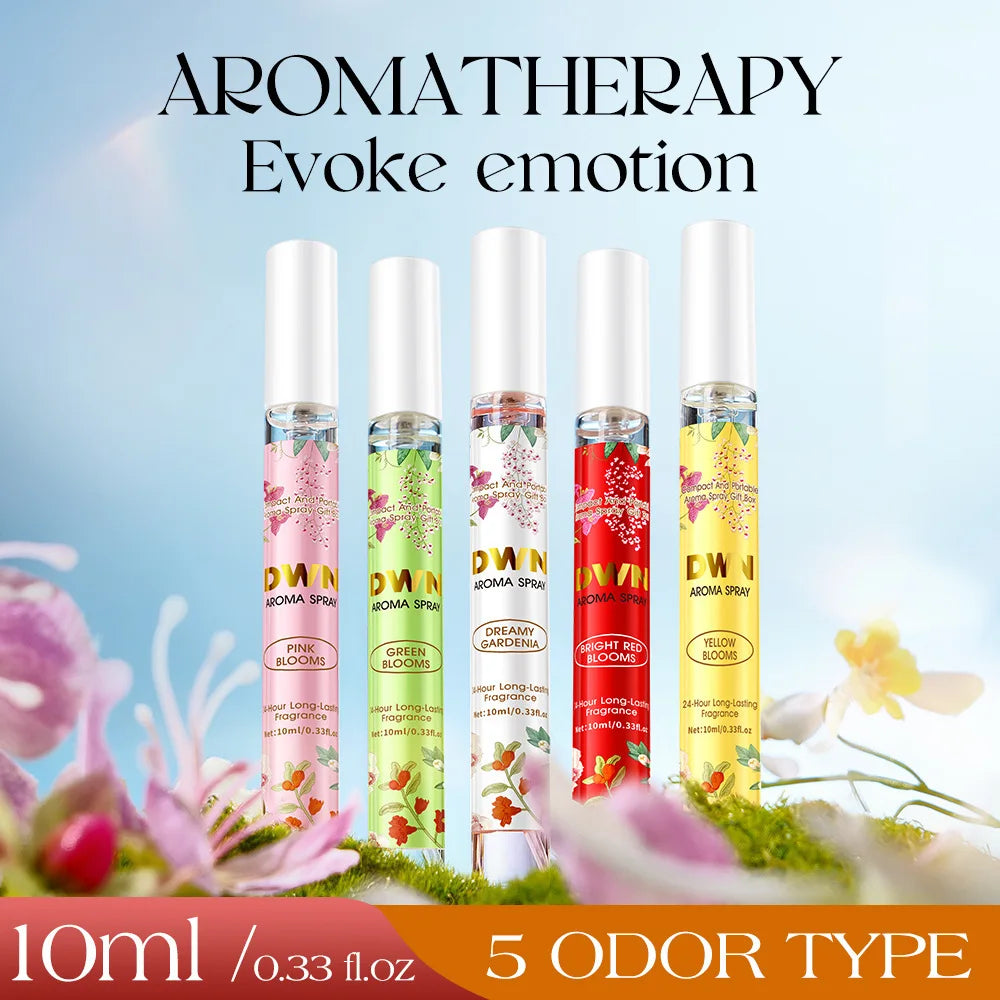 5pcs Flowers Perfume Gift Set Elegant Charm Fragrance Spray Long-Lasting for Women Men Romantic Pheromone 10ml