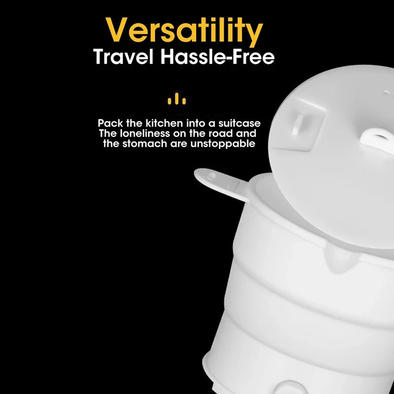 HOMEFISH Foldable Silicone Electric Pot Portable Multi-Purpose Hot Water Boiler for Travel 110/220V Kettle Ideal for Camping 66