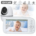 Baby Monitor with Camera and Night Vision, 5''Display with 5000mAh Battery,Pan-Tilt-Zoom Video Baby Monitor,2-Way Talk Lullabies
