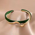 Light luxury bracelet curved metal texture bracelet ins design Korean version personalized fashion internet celebrity bracelet