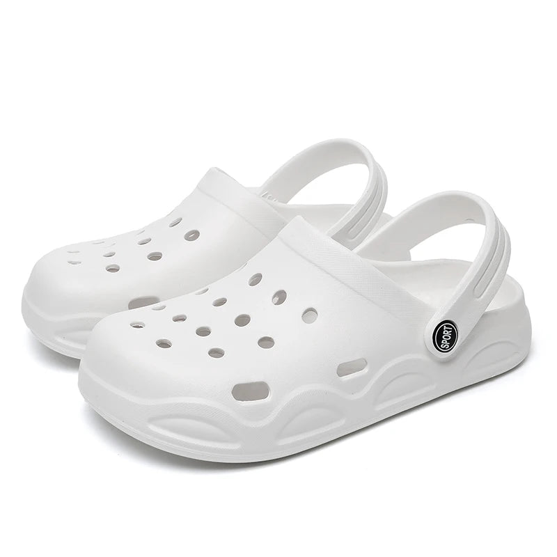 Summer Comfortable Clogs Slippers for Women Lightweight Anti Slip Beach Sandals Woman Fashion White EVA Waterproof Garden Shoes