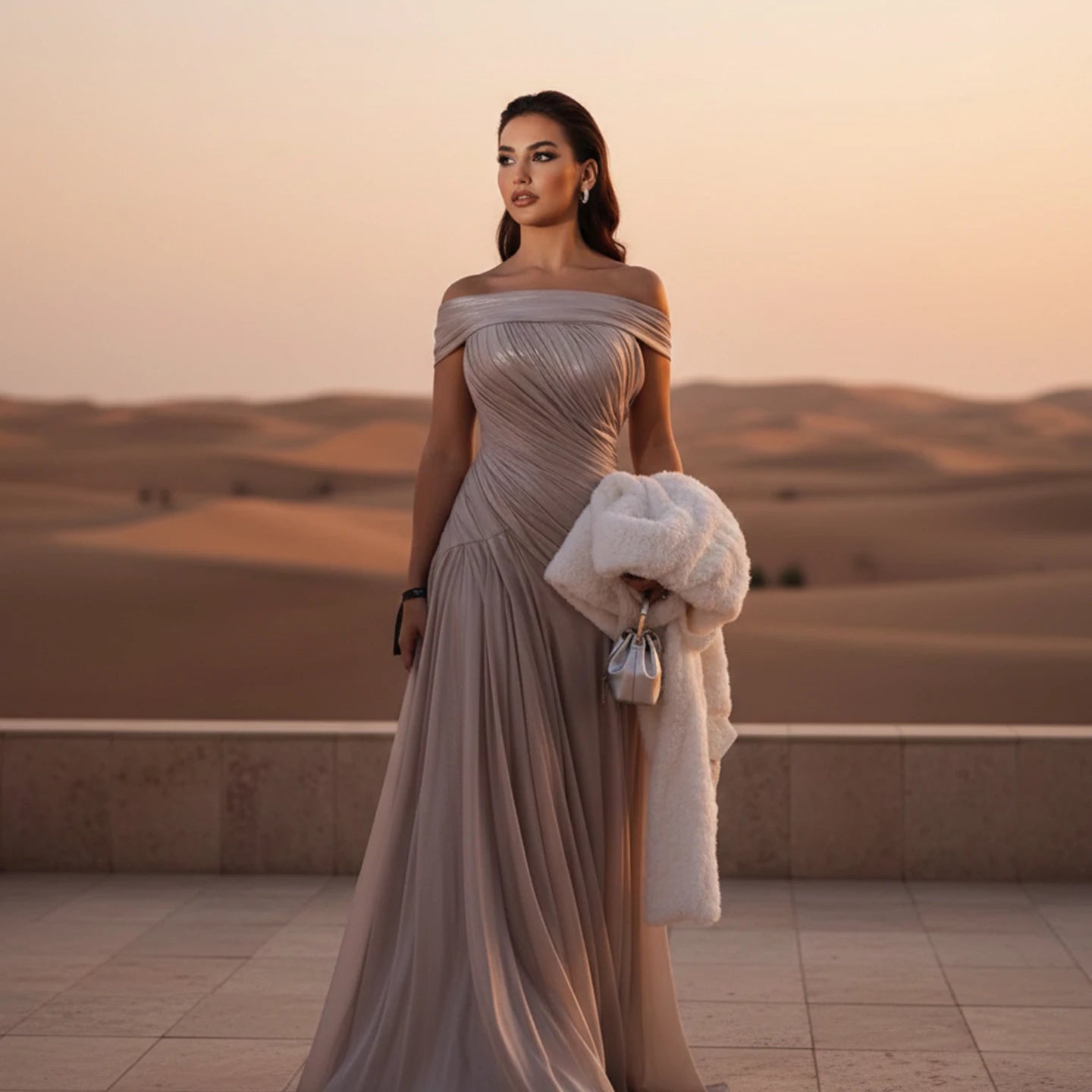 Sharon Said Off Shoulder Dubai Evening Dress with Overskirt Women Wedding Party Gown SF392 Customized 99
