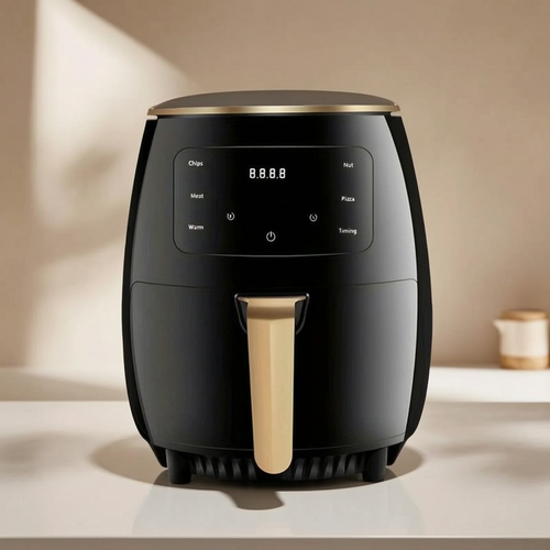 1.19-Gallon Air Fryer: Features a smart touch screen with color icons, multiple preset recipes, and manual adjustment functions for quick and effortless cooking. Dishwasher-safe; ideal for home use, gatherings, and as a versa