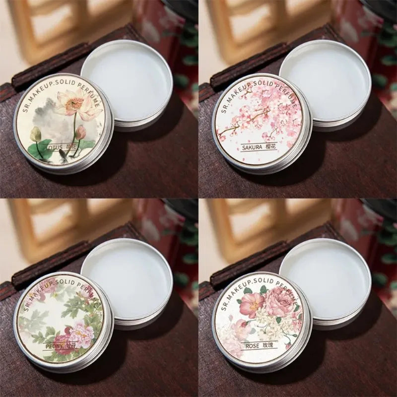 Solid Perfume Portable Solid Balm Long Lasting Fragrances Floral Solid Perfume Jasmine Rose for Romantic Souls For Dating Ladies