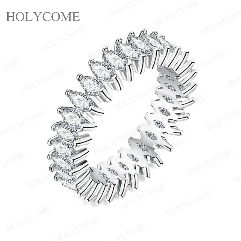 Marquise Cut Custom Moissanite Ring 2x4mm D Color VVS1 Wholesale Price For Ladies Girls Wedding Birthday Party Jewelry Presents