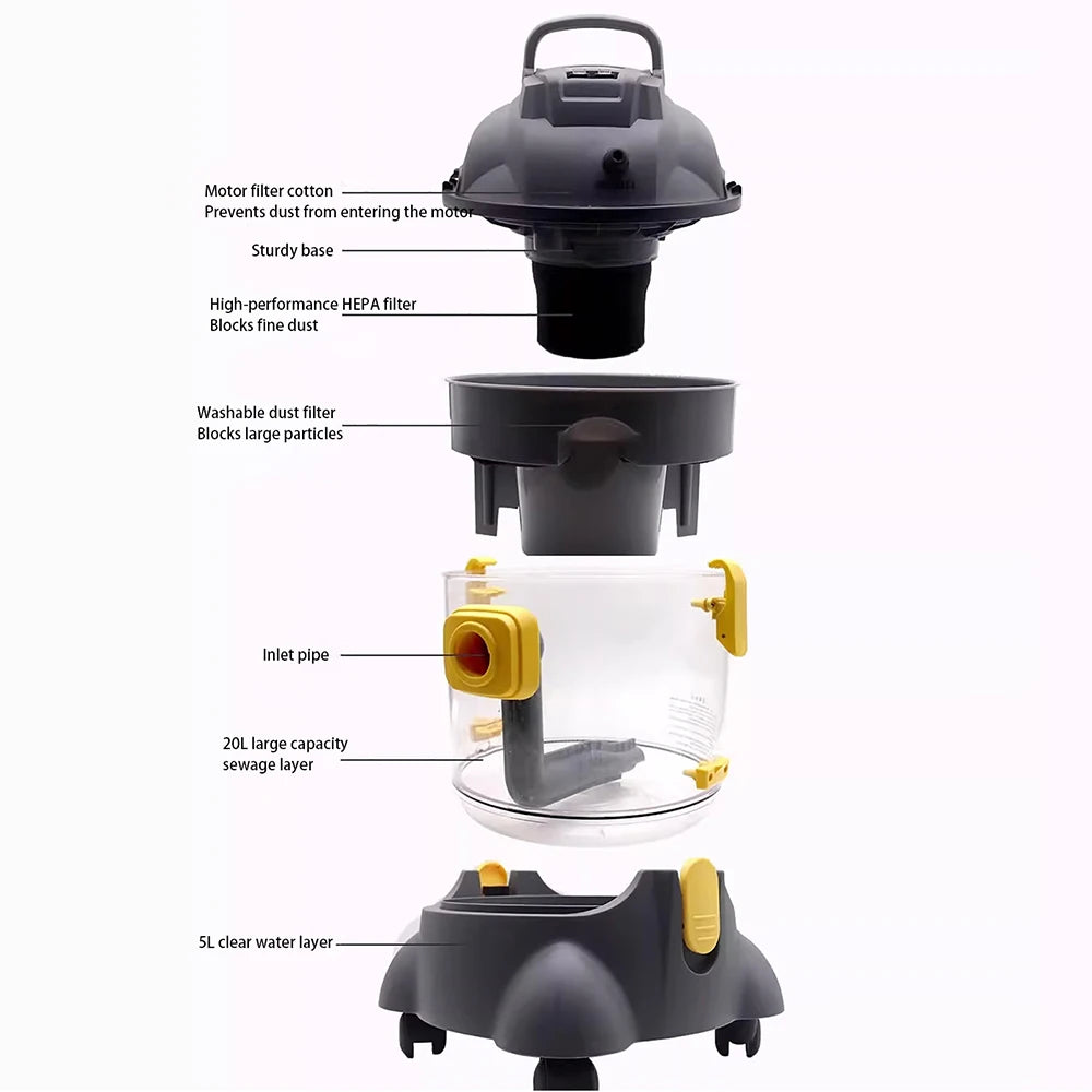 1400W Spray Extraction Carpet Cleaner Wet Dry Vacuum Cleaner For Car Seat Sofa Upholstery Deep Cleaning Machine