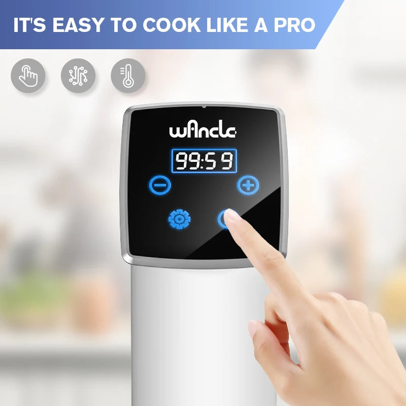 Wancle 1100W Waterproof Vacuum Sous Vide Cooker Immersion Circulator Accurate Cooking With LED Digital Display Slow Cooker 66