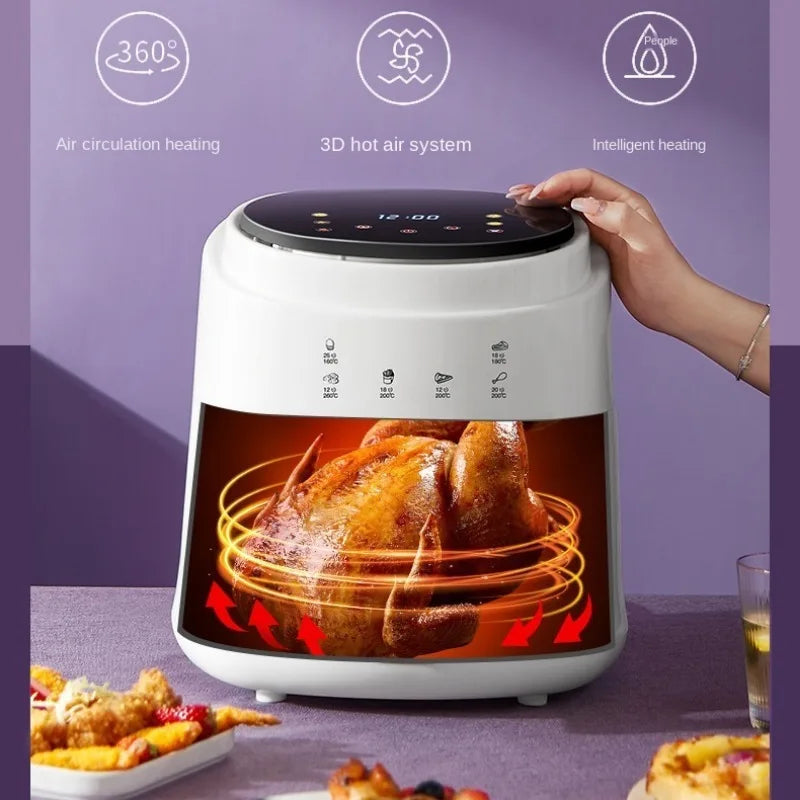 8L multifunctional large capacity air fryer without oil smoke, French fries machine, cooking, mechanical and electrical fryer