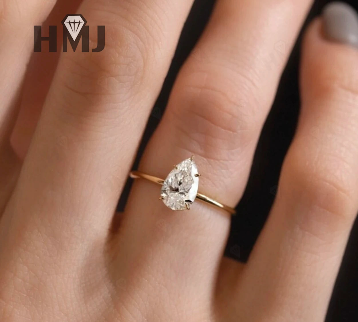 Customizable 14K 18K Gold Engagement Solitaire Ring 1CT 5CT Oval Cushion Cut VVS1 Moissanite/Lab Grown Diamond Engagement Ring