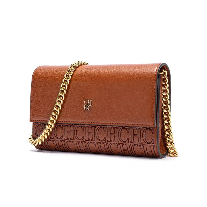 CH Fashion Women's Shoulder Bag with Letter Printing Design 2026 Festival Essential Versatile Women's Chain Bag