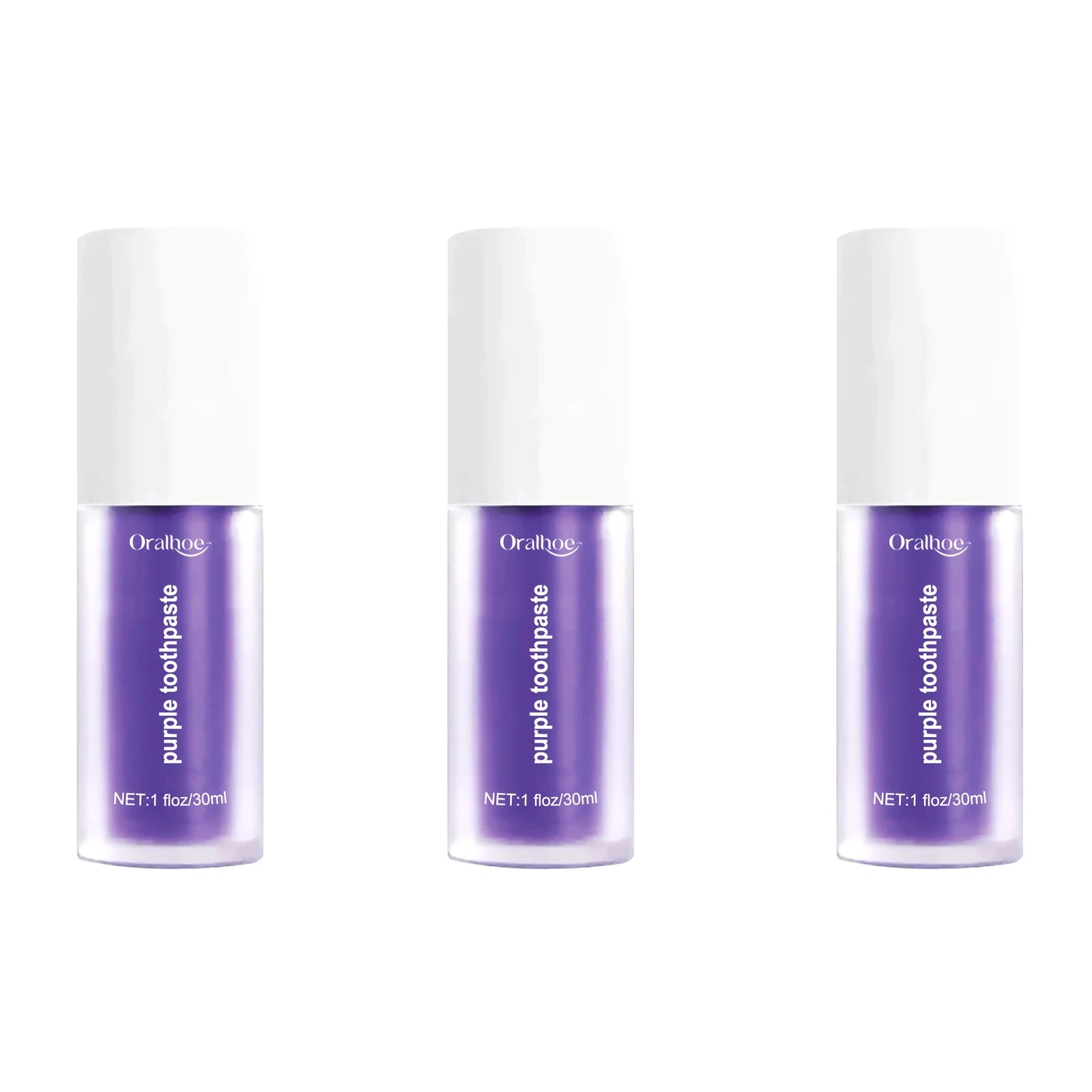 Whitening Toothpaste for Teeth Cleaning Plaque Stains Remover Odor Oral Bad Smell Refreshing Gums Hygiene Purple Toothpaste 30ml