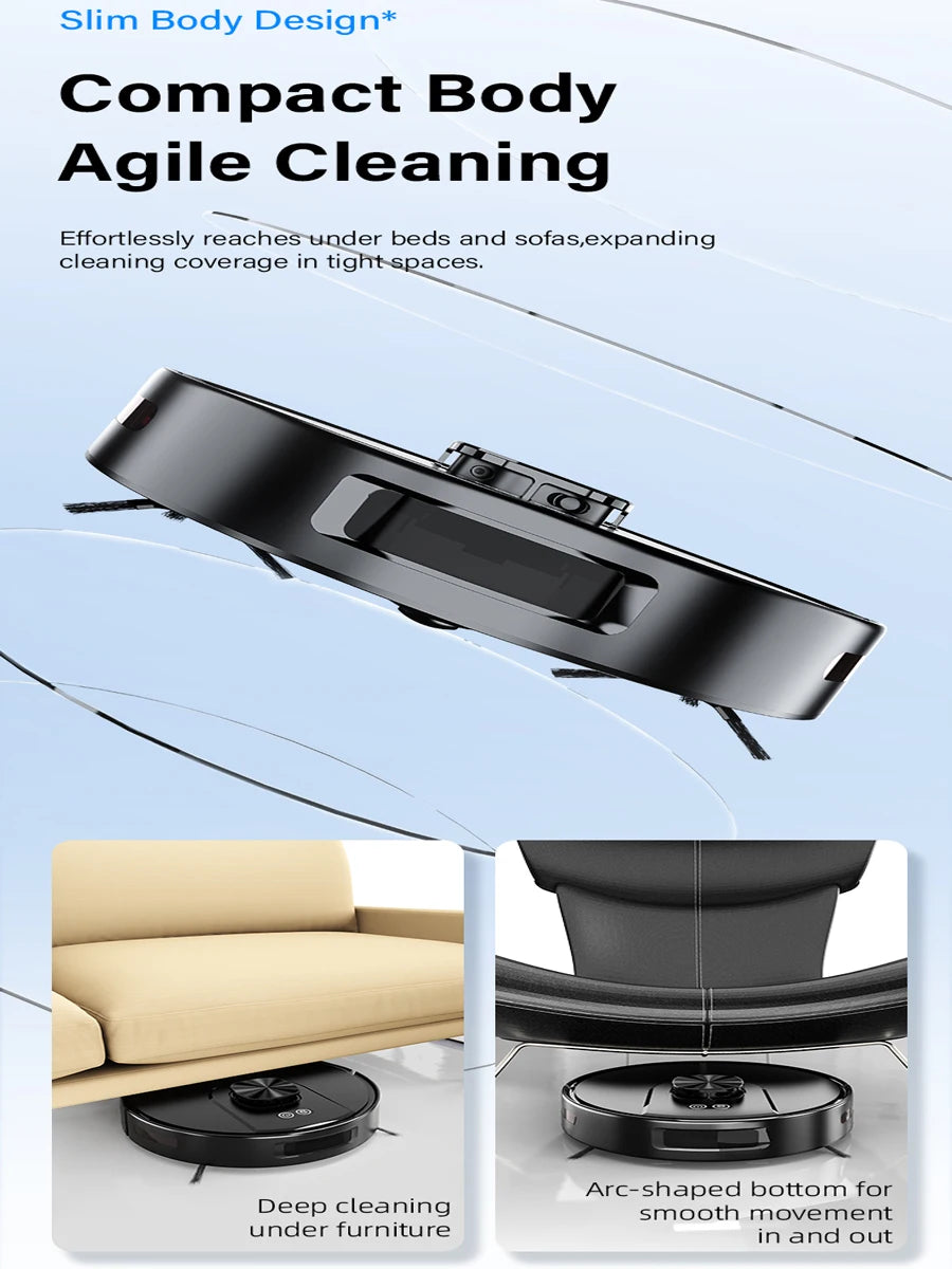 Robot Vacuum Cleaner Mop，3500Pa Suction, 2-in-1 Sweep & Mop, Intelligent App Control, Automatic Charging & Return for Home Clean