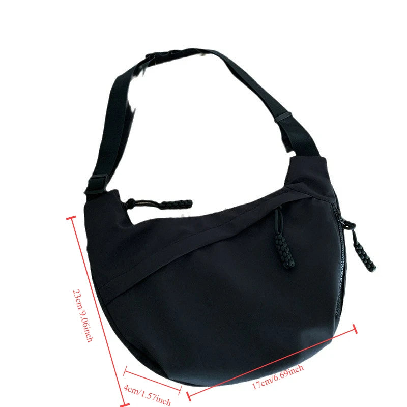 Korean Simplified New Moon Bag Fashionable Design Wheat ear Cross Body Bag Versatile High end Single Shoulder Dumpling Bag