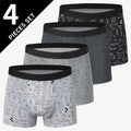 4-piece MEN'S Fashionable and Charming Flower Underwear Comfortable and Breathable Crotch Boxers Teenagers plus Size Underwear.