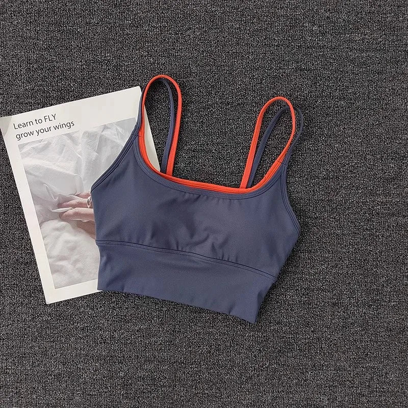Women Breathable Sports Bra Shockproof Fitness Tops Push Up Gym Crop Top Brassiere Sport Bras Gym Workout Top Seamless Yoga Bra