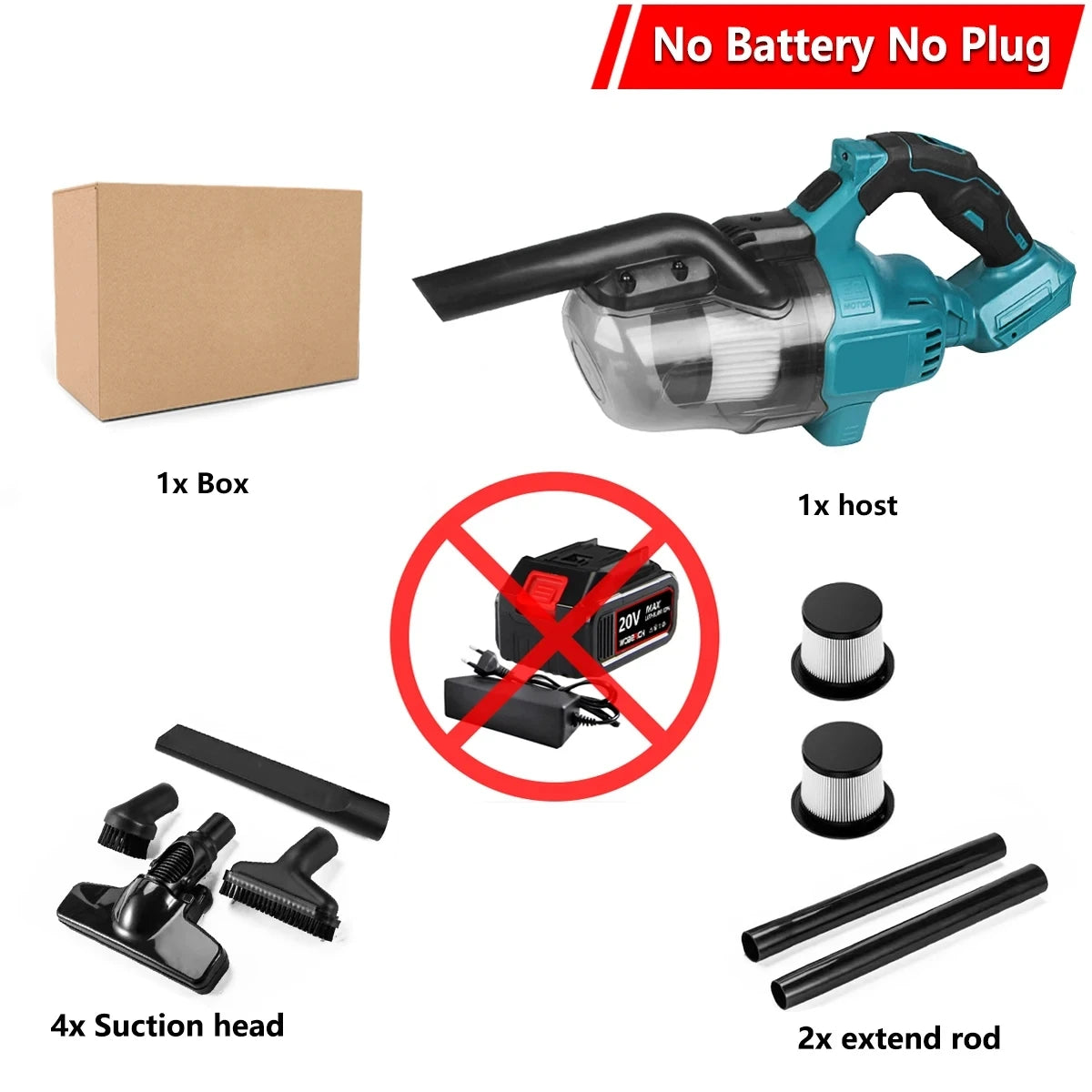 Portable Multi-function Cordless Electric Vacuum Cleaner Dust Carpet Clean Machine For Makita 18v Battery