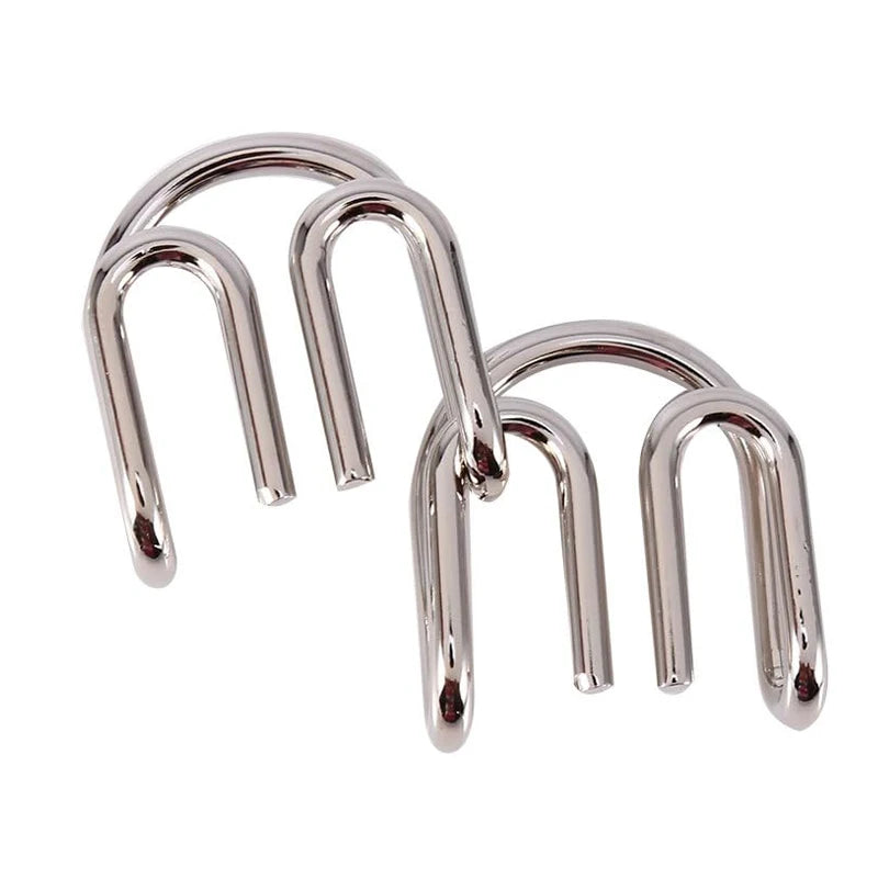Classic IQ Magic Metal Wire Puzzle Thicker 60MM Disentanglement Brain Teasers for Adults Kids Challenging Logic Educational Toys