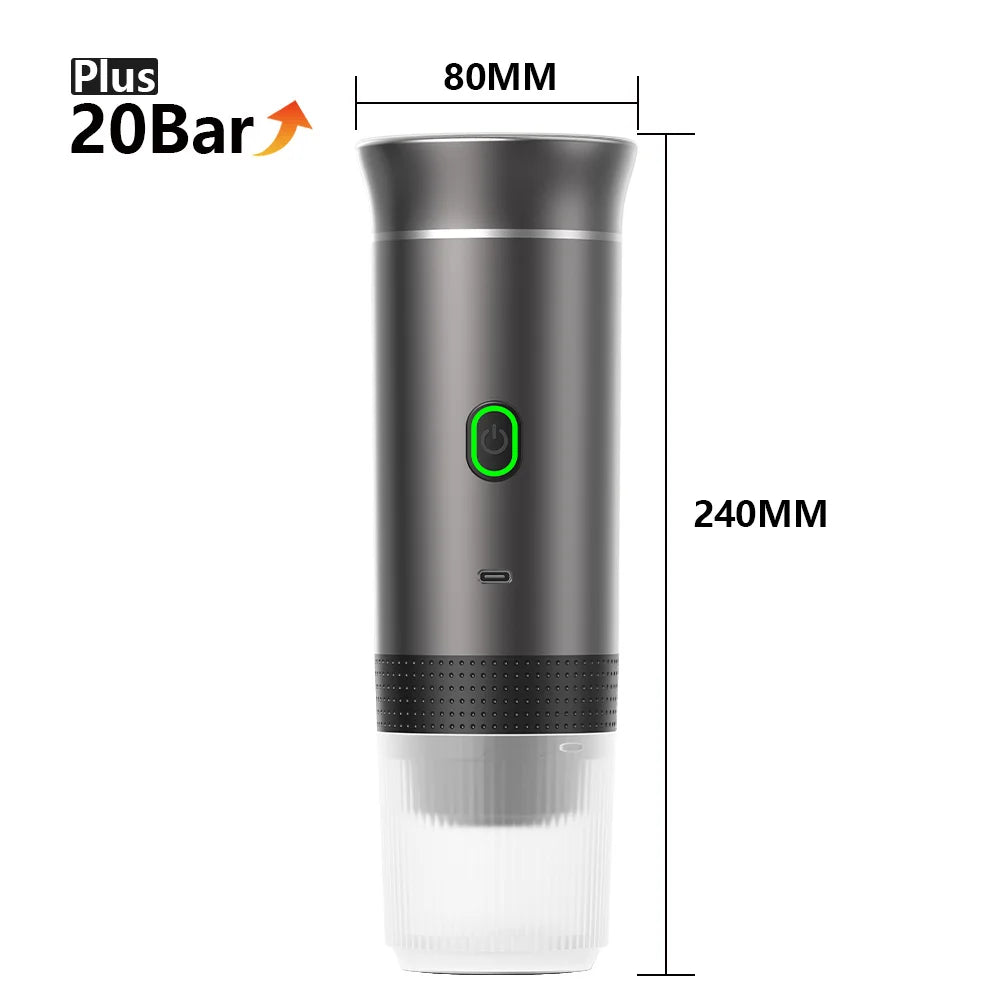 Wireless Electric Portable Espresso Coffee Machine for Car & Home Camping Coffee Maker 3-in-1 Capsule Powder Travel Coffee Maker 66