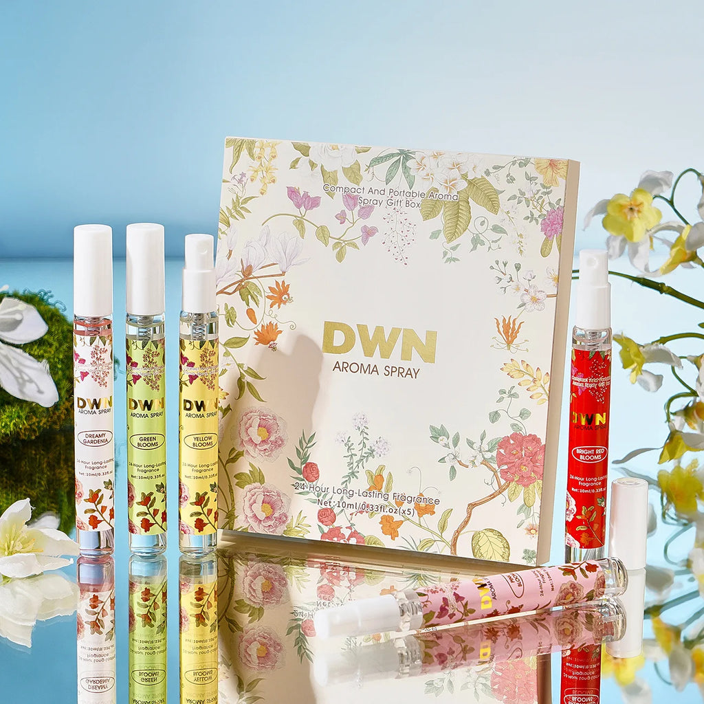 5pcs Flowers Perfume Gift Set Elegant Charm Fragrance Spray Long-Lasting for Women Men Romantic Pheromone 10ml