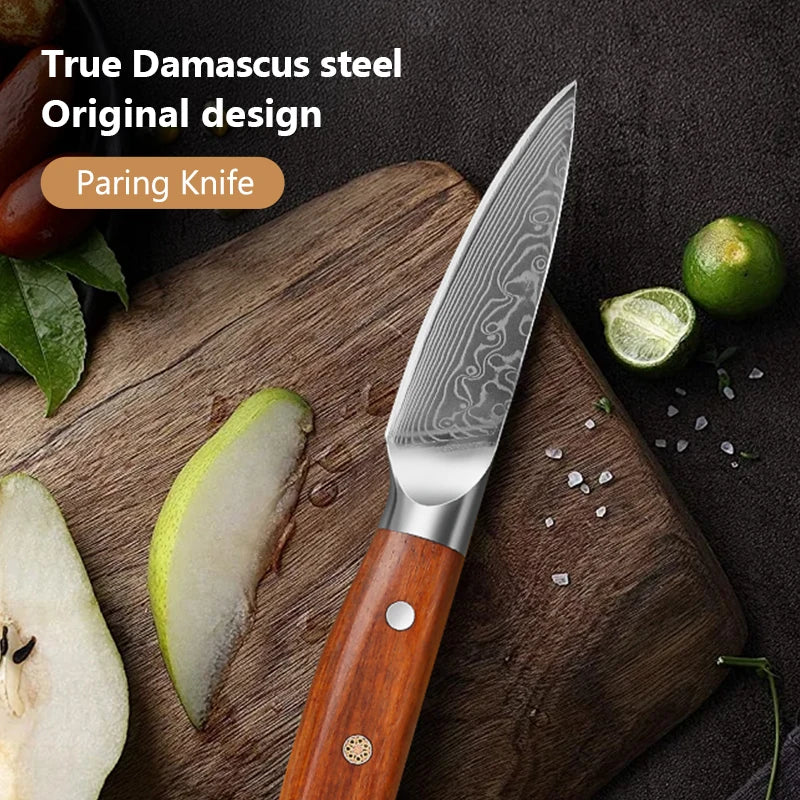 3.5 inch Paring Knife 67 Layer Damascus Stee Chef Knife Premium Kitchen Sharp fruit &  Vegetable Knife Kitchen Cooking Tools