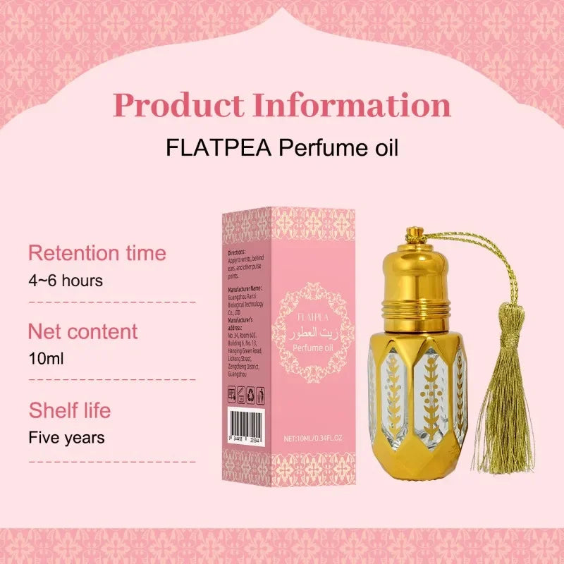 10ML Jasmine Fruity árabes Perfume Oil Lasting Fragrance Elegant Luxury Charming Women's Middle East Arab Rollerball Perfumes