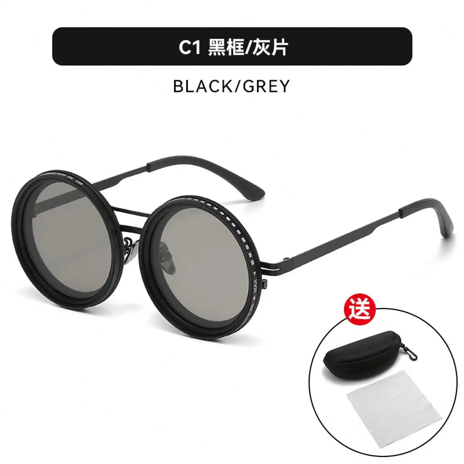 2026  Fashion New unisex handmade ND9 level Sunglasses Stepless Rotating Filter Retro Polarized Sunglass Cycling Sports Glassees