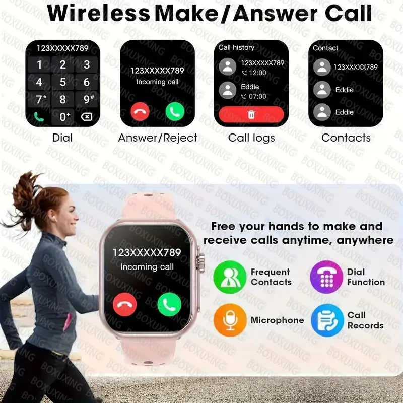 Watch Ultra K62 Men Women 1000mAh AMOLED 100+Sport Heart Rate HD Bluetooth Call GPS Track Waterproof Smart Watch For iOS Android