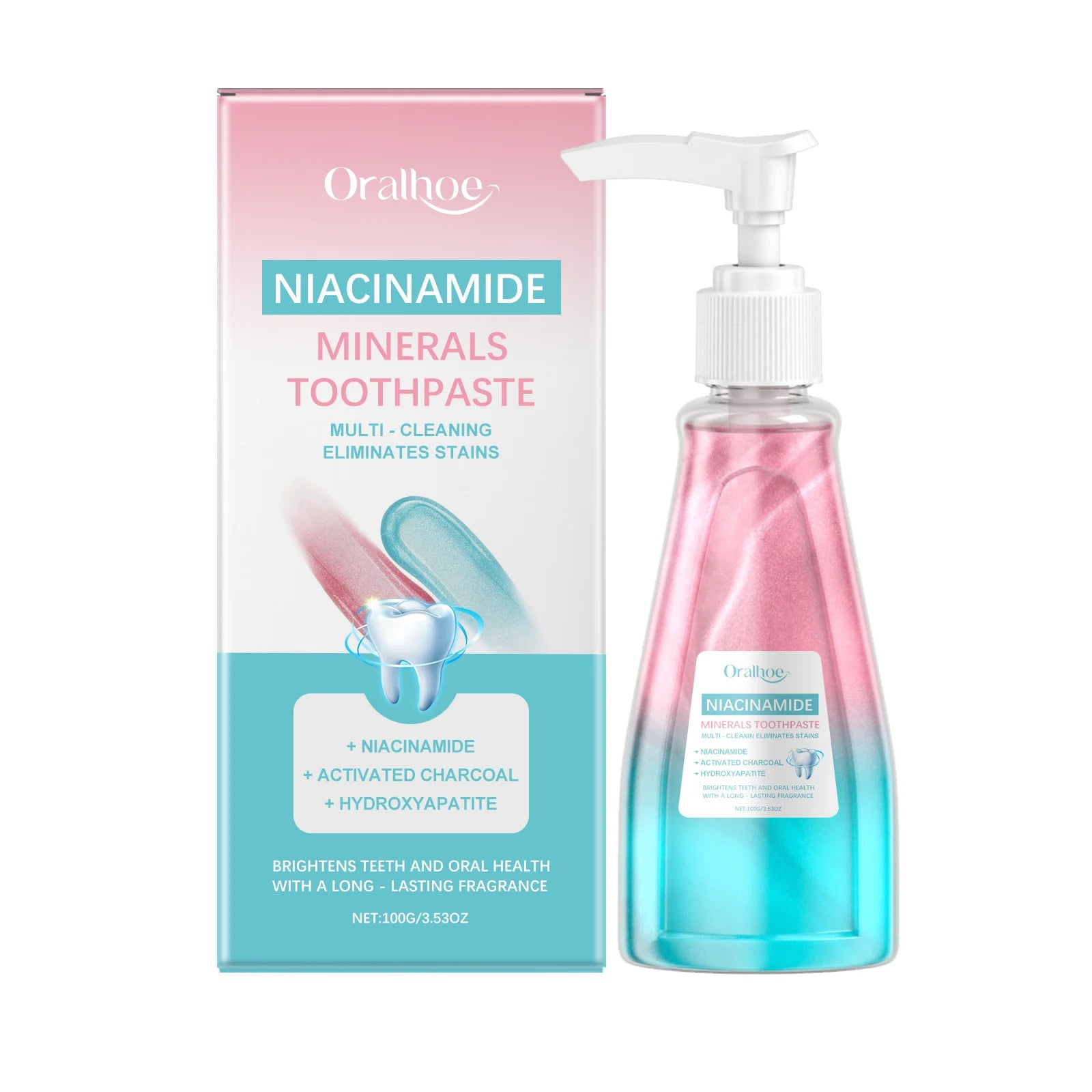 Niacinamide Bleaching Toothpaste Reduce Plaque Stains Improve Bad Breath Remove Yellow Stains Dental Cleansing Oral Hygiene Care