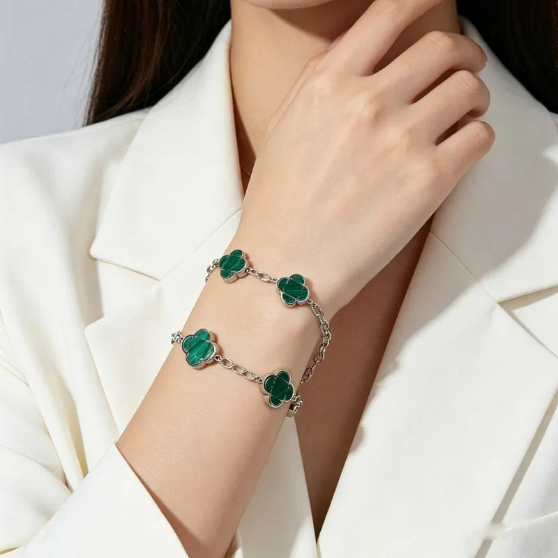 New Stylish Petal Chan Bracelets  for Men Women Minimalist Waterproof Natural Shell Chain Links Wristband Birthday Gift
