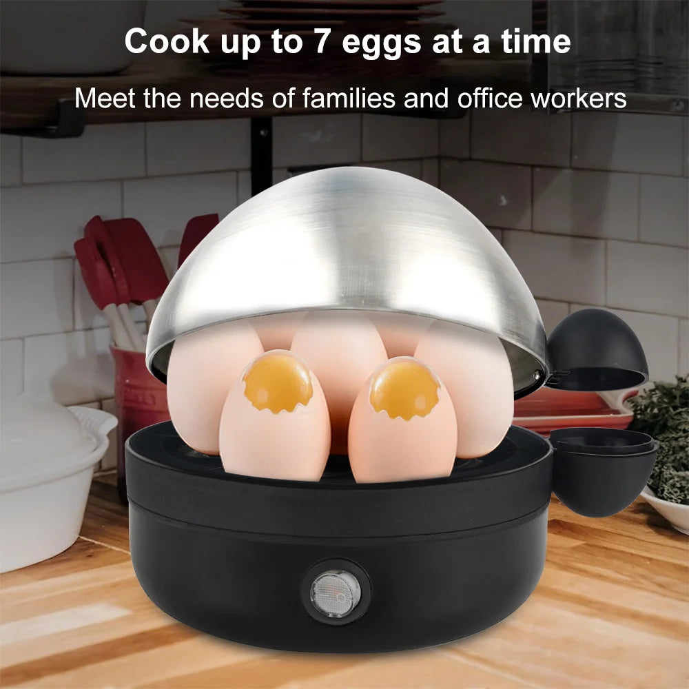 360W Electric Egg Boiler 7 Eggs Steamer Multifunctional Cooker with Auto Shut Off for Omelet Soft Medium and Hard Boiled Eggs EU 66