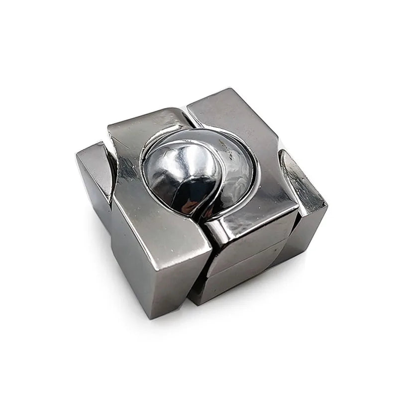 Metal Puzzle Lock Magic Ball Unlock Interlocking IQ Test Brain Teaser Disentanglement Educational Toys For Kids Adults